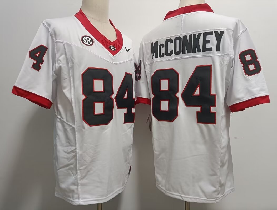 2024 NCAA Men Gonzaga Bulldogs #84 Ladd McConkey white nike jersey->ncaa teams->NCAA Jersey